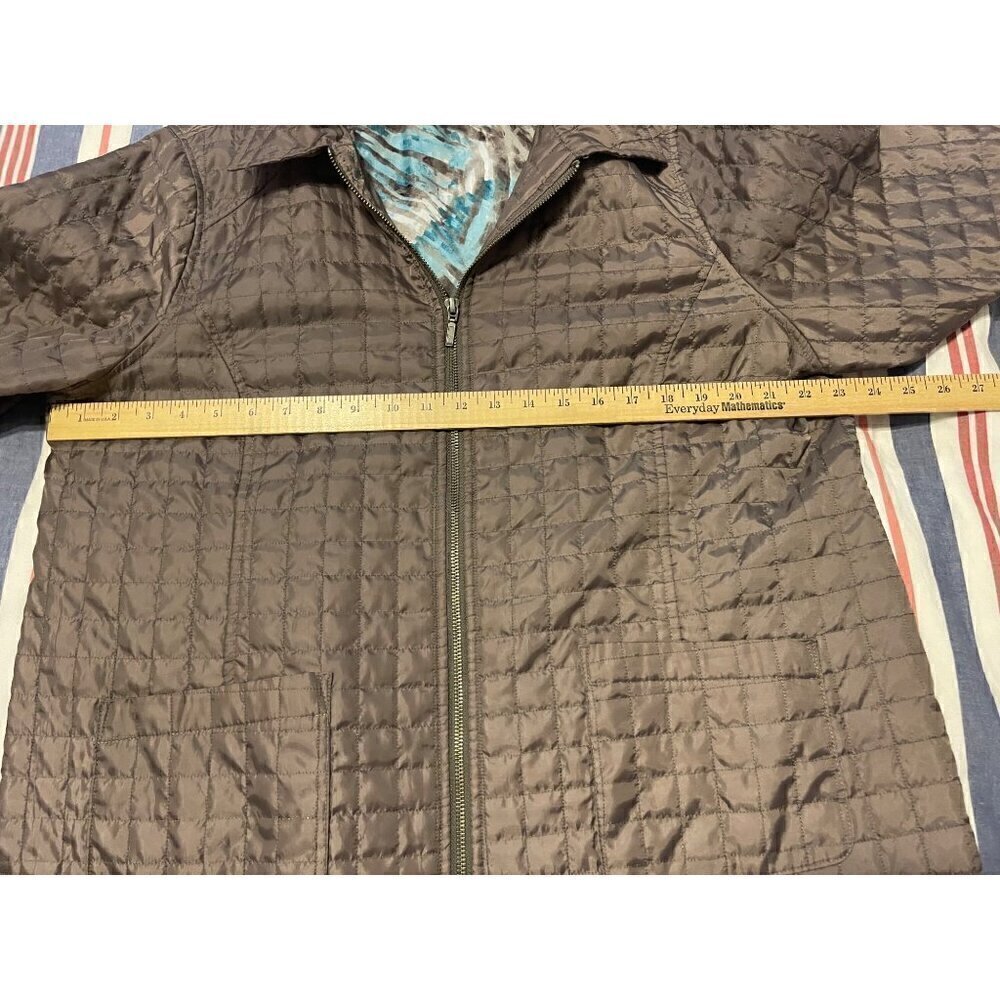 Chico's Lightweight Quilted Jacket Pockets Size 3/Large/16/18 TINY FLAW - Picture 9 of 13